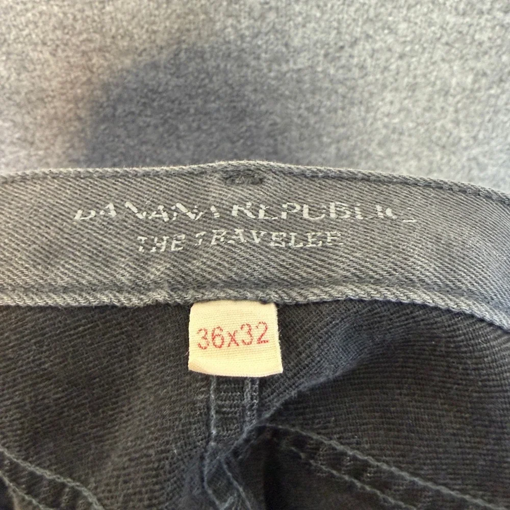 Banana Republic Traveler Jeans Mens 36x32‎ Gray Slim Fit Casual Everyday Denim